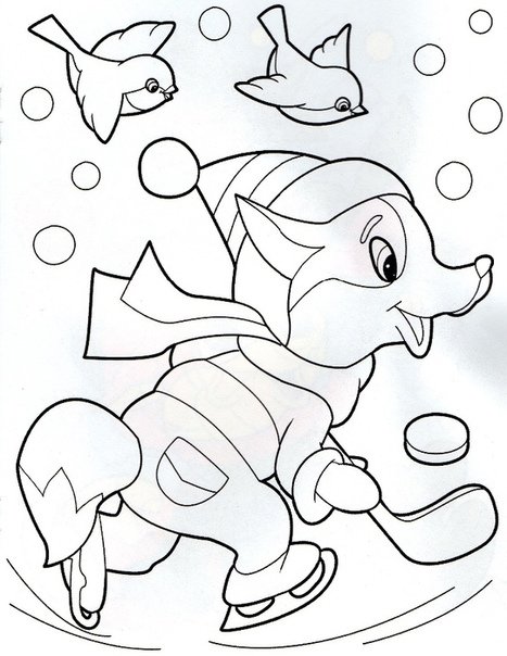 Раскраска Лисенок