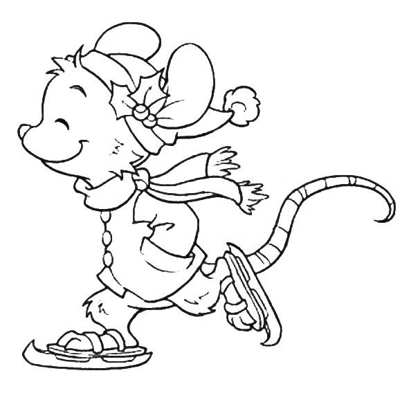 Мышь раскраска для детей