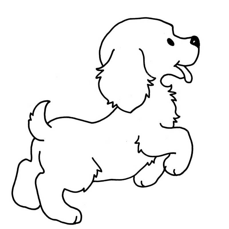Трафарет собаки для рисования