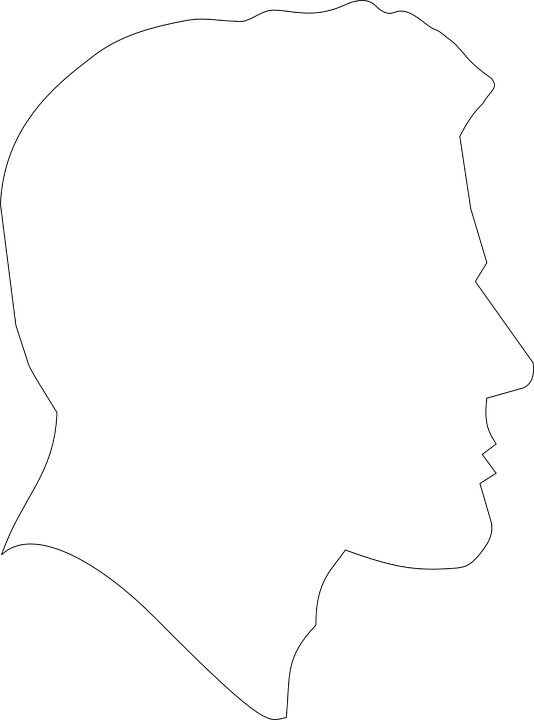 Силуэт лица человека