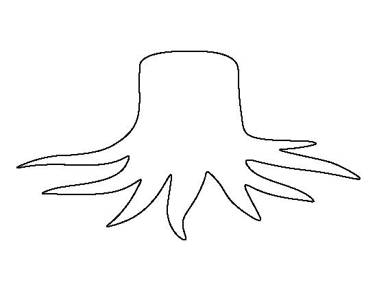 Пенек трафарет для вырезания