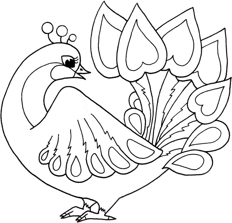 Жар птица раскраска для детей