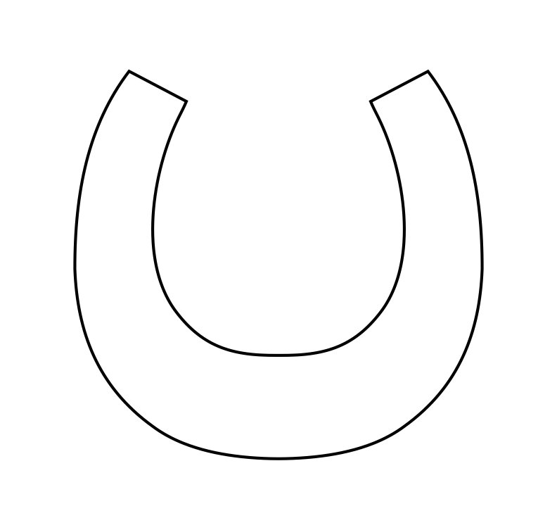 Подкова трафарет