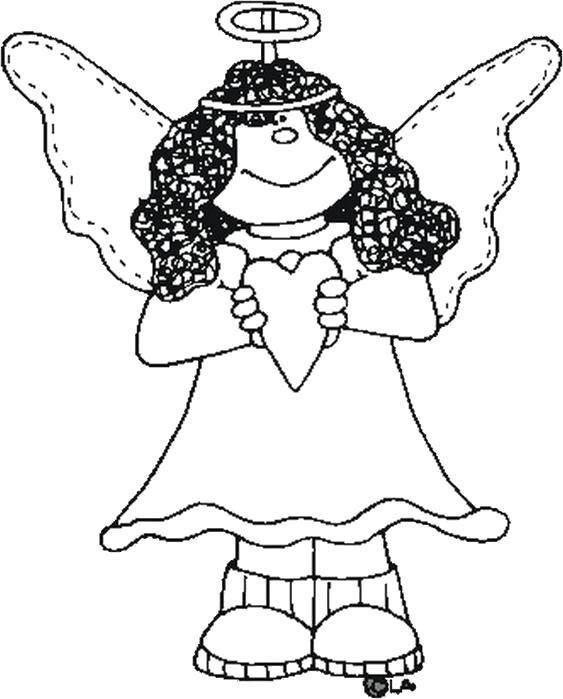 Рождественский ангел картинка для витражных красок