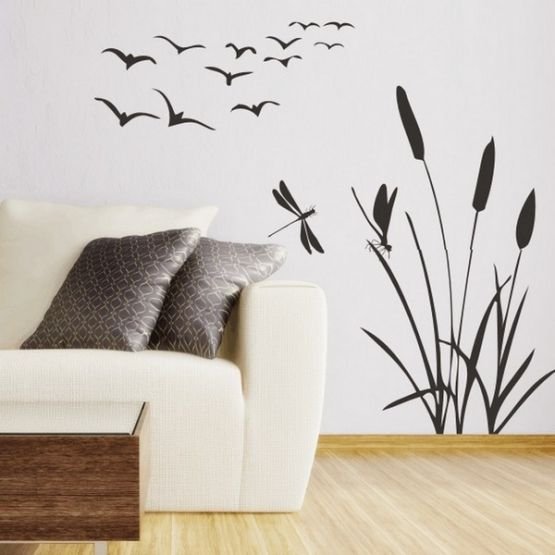 Самоклеющаяся наклейка камыш