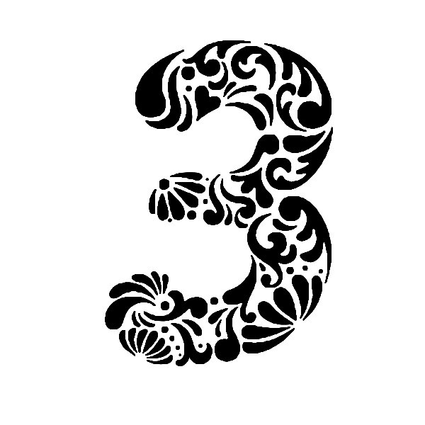 Красивые цифры трафарет