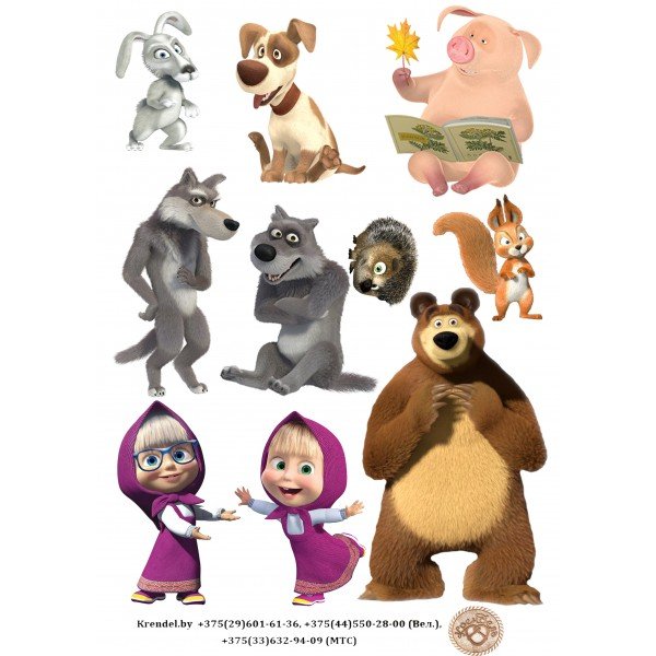 Сахарная печать Маша из Маша и медведь