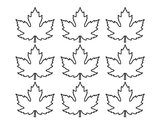 Трафареты кленовых листьев