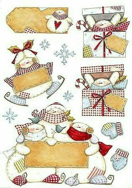 Новогодние карточки для подарков