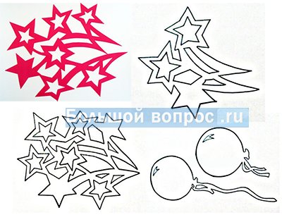 Украшение окон к 9 мая трафареты