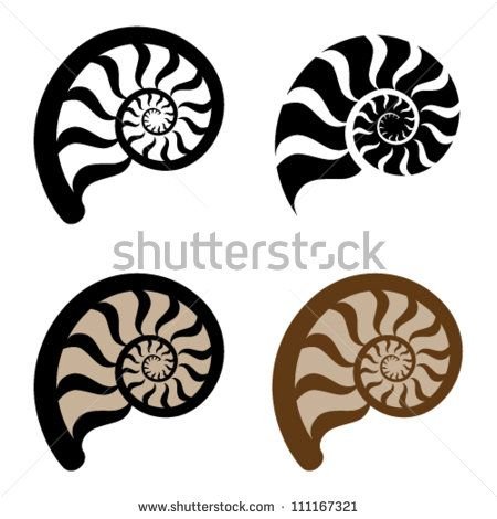 Аммонит трафарет