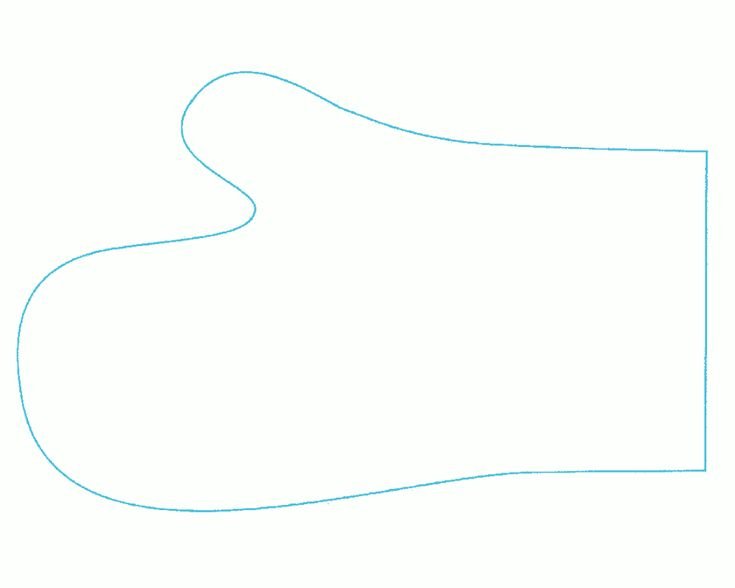 Выкройка прохватки рукавичка