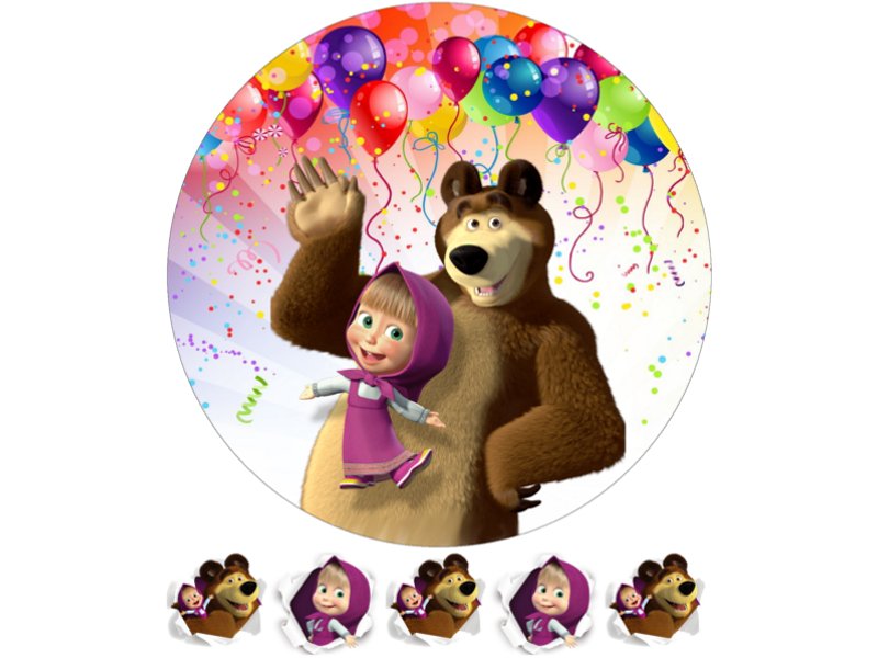 Маша и медведь сахарная печать