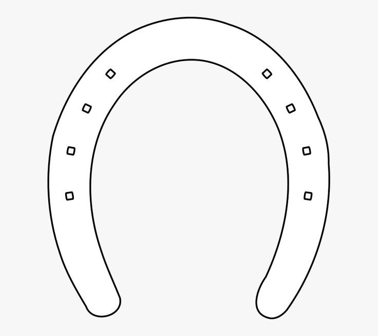 Подкова трафарет для вырезания