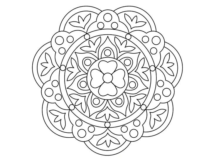Раскраска Мандала