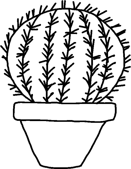 Раскраска цветок в горшке