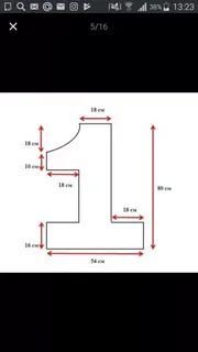 Макет цифры 1 из картона