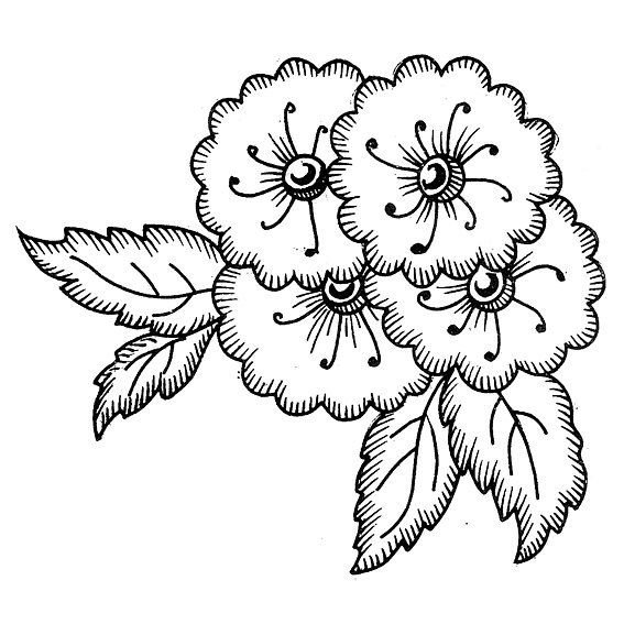 Трафареты цветов для вышивания