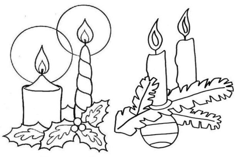 Свечи новогодние для вырезания