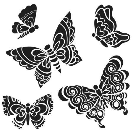 Трафареты бабочки