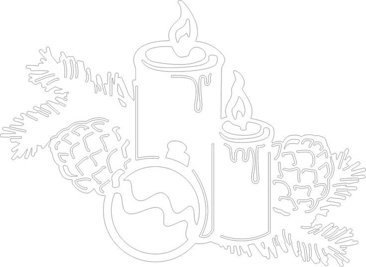 Трафареты на окна новогодние