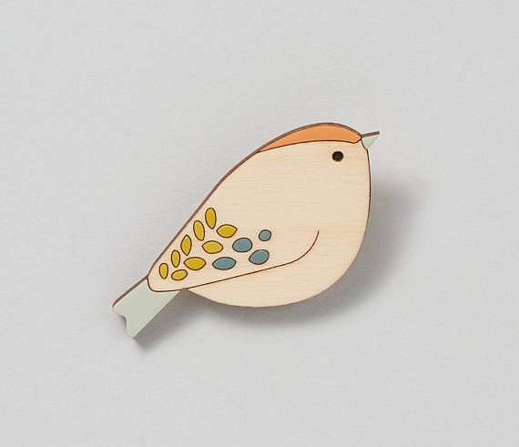 Трафарет птиц для броши