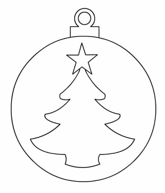 Новогодний шар трафарет