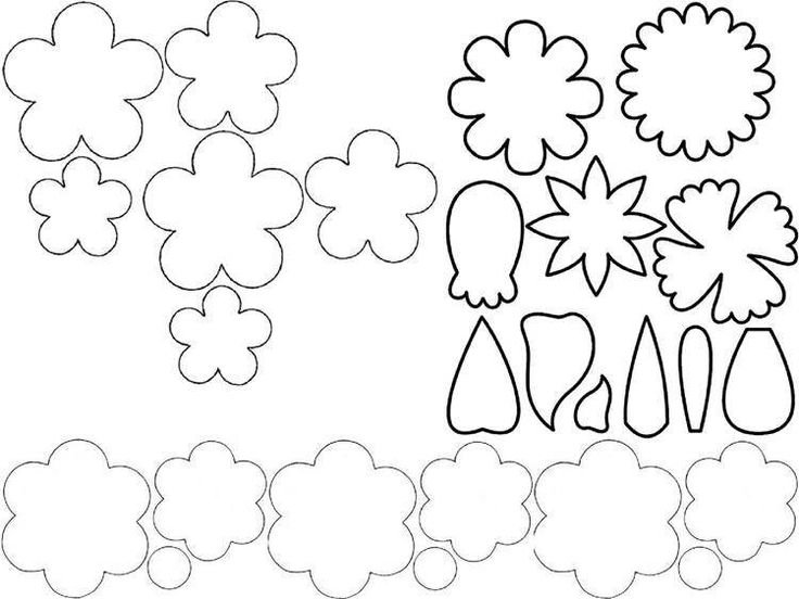 Шаблоны цветов для вырезани
