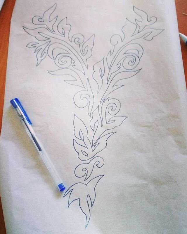 Орнамент для купальника для художественной