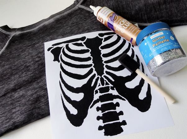 Трафарет скелета