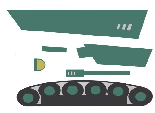 Танк аппликация для детей