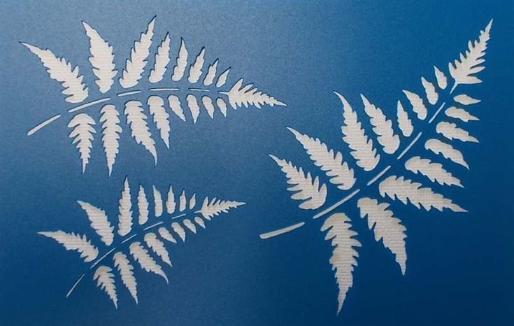 Трафареты для декора папоротник