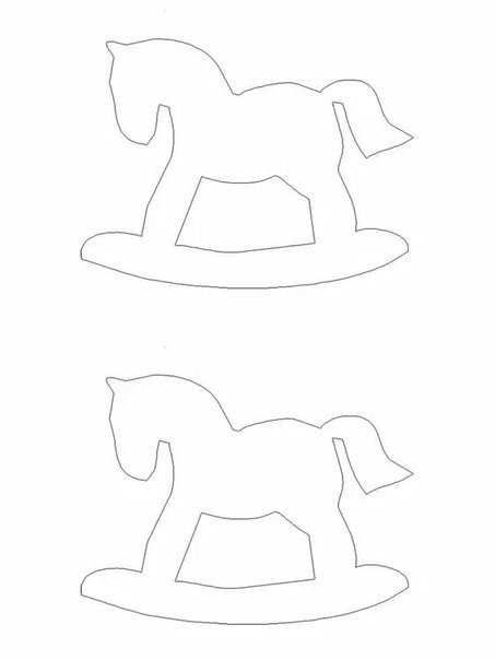 Трафарет лошадки для вырезания
