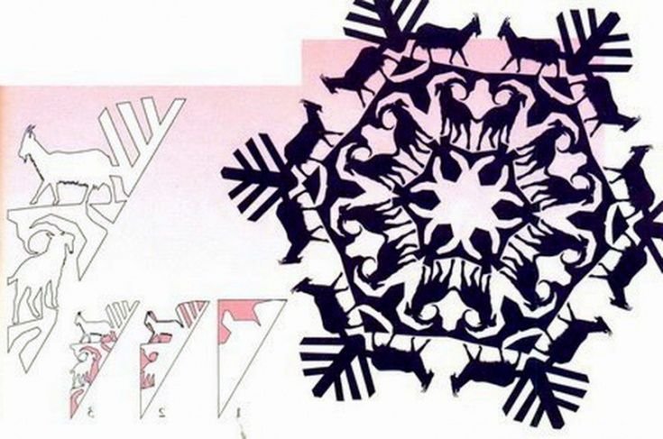 Снежинки в виде животных