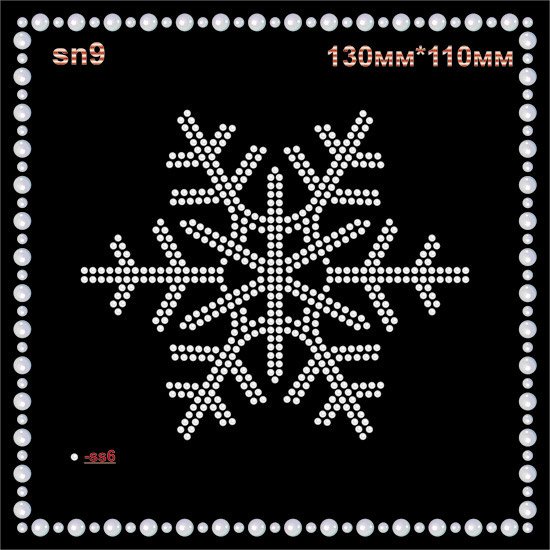 Узор Снежинка из стразов