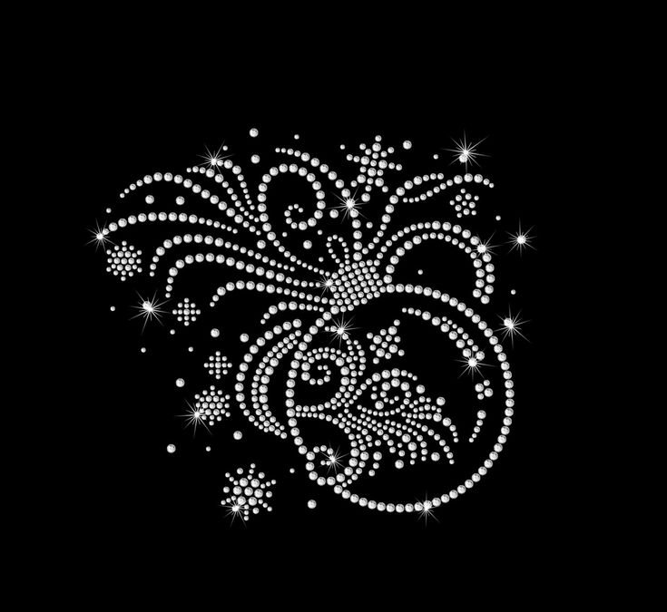 Аппликация из страз