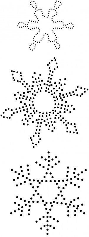 Снежинка пунктиром