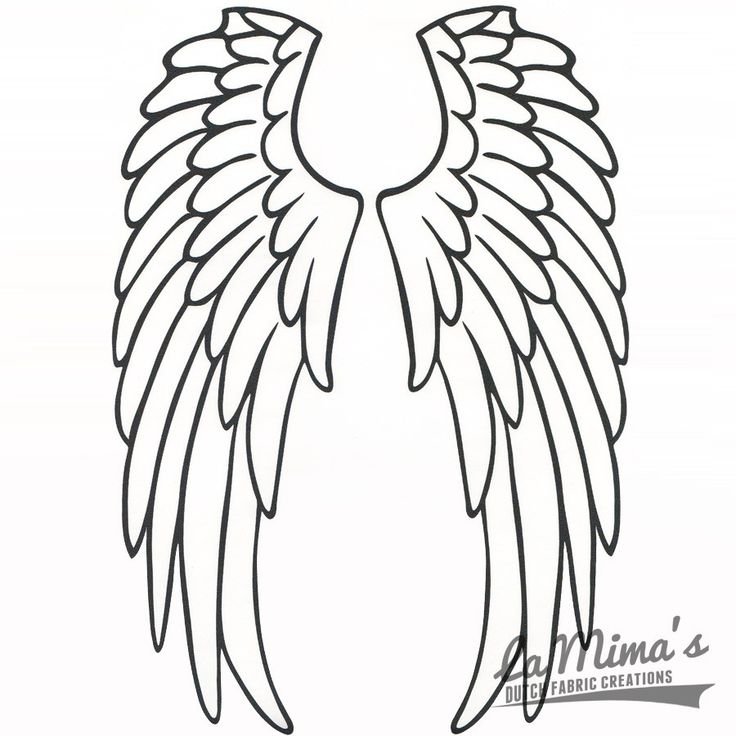 Крылья ангела трафарет для вырезания