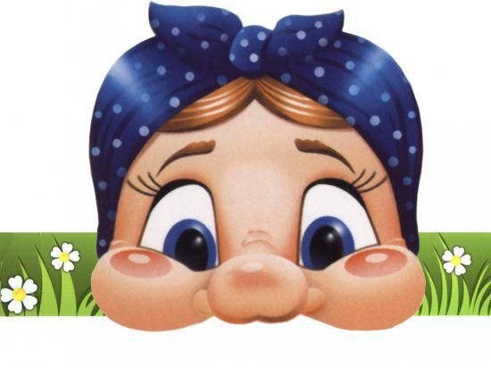 Маска бабки из сказки Курочка Ряба