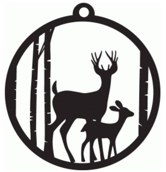 Шелкотрафарет олени