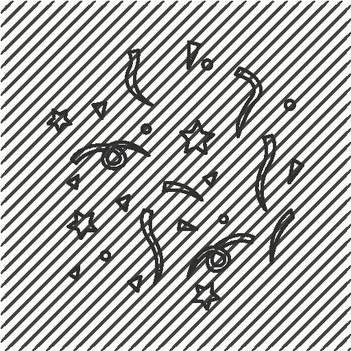 Конфетти нарисованные