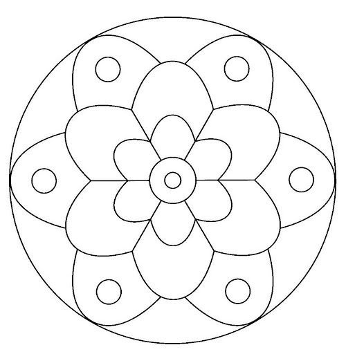 Мандала для раскрашивания для детей