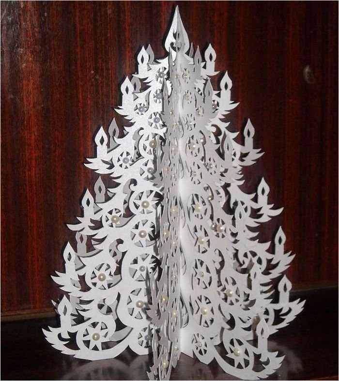 Елка из бумаги объемная