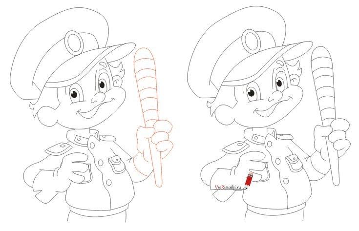 Гаишник раскраска для детей