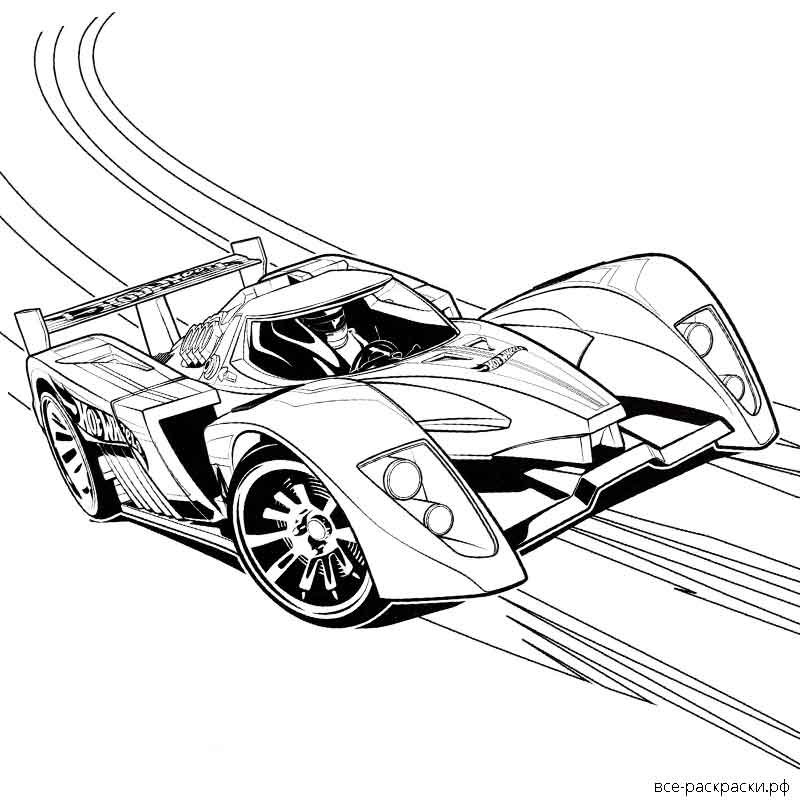 Раскраска хот Вилс Роджер Доджер