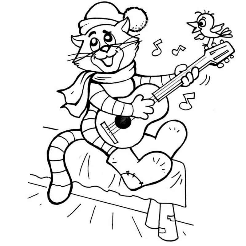 Кот Матроскин зима в Простоквашино