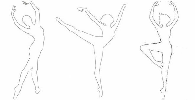 Шаблон балерины для вырезания