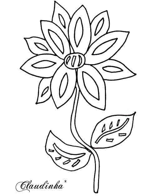 Контуры цветов для рисования