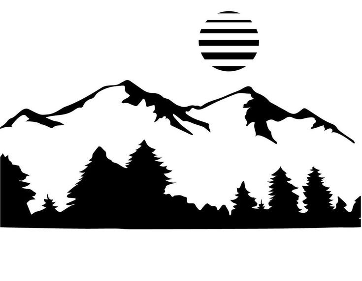 Трафарет горы