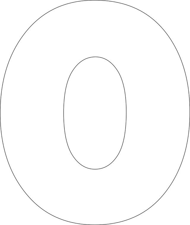 Трафарет буквы o
